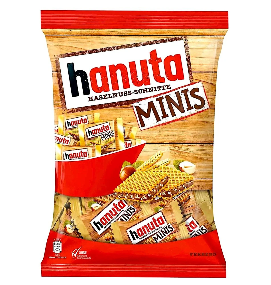 Hanuta Minis (Вафельные Печенья Ханута Минис) 200г (12) Пакет — фото 1