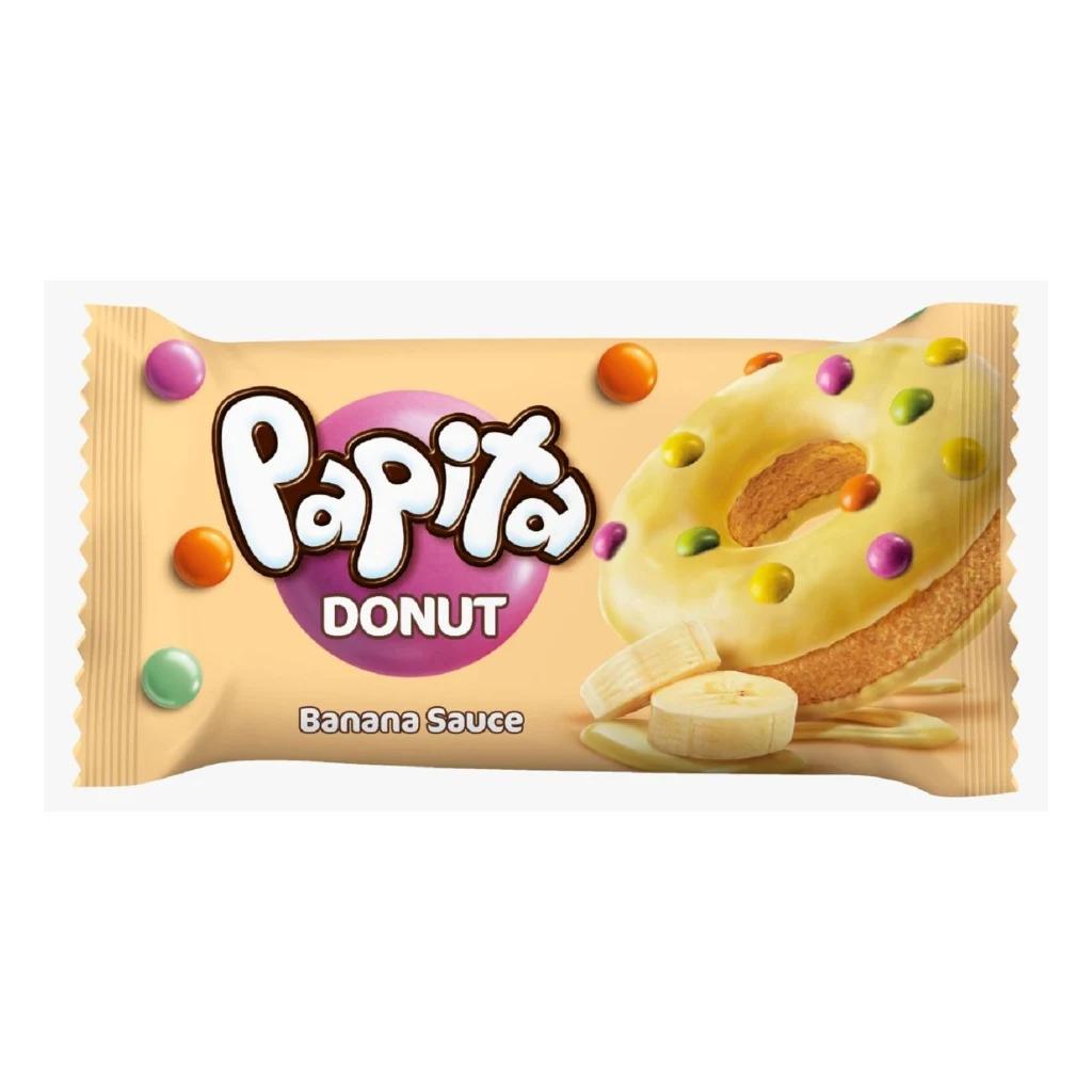 Кекс Papita Donut Banan с какао, банан, цветные драже (ТУРЦИЯ) 40 г — фото 1