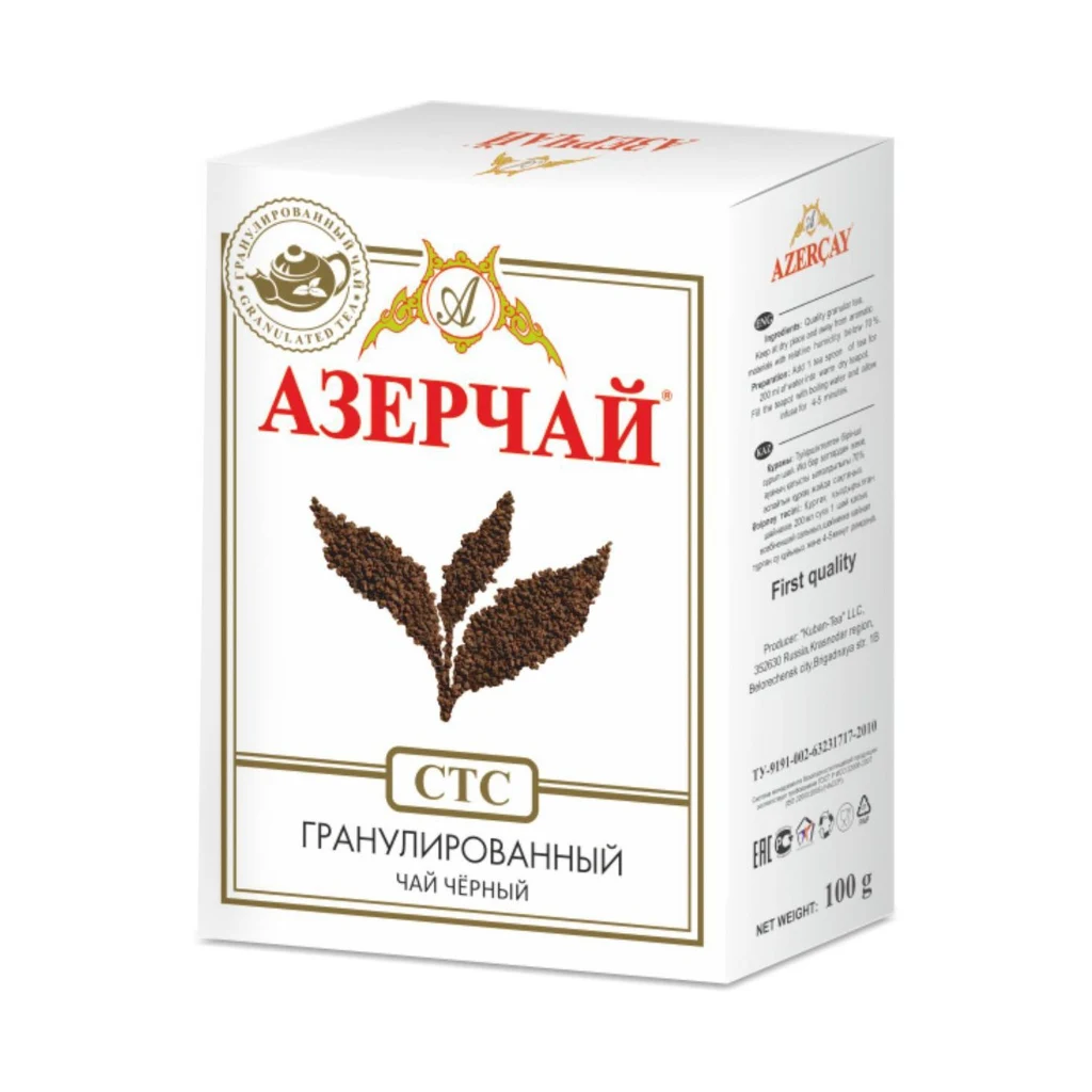 Азерчай черный гранулы (СТС)100-гр картон 60 шт — фото 1