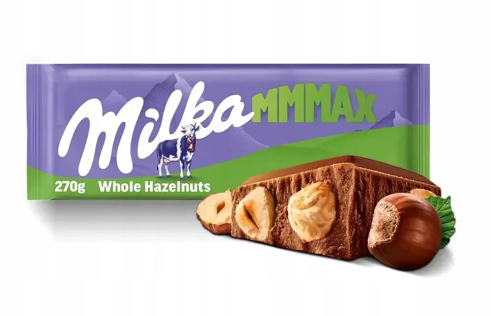 Шок. плитка Milka Whole Hazelnuts (Милка с цельным фундуком) 95г (17) — фото 1