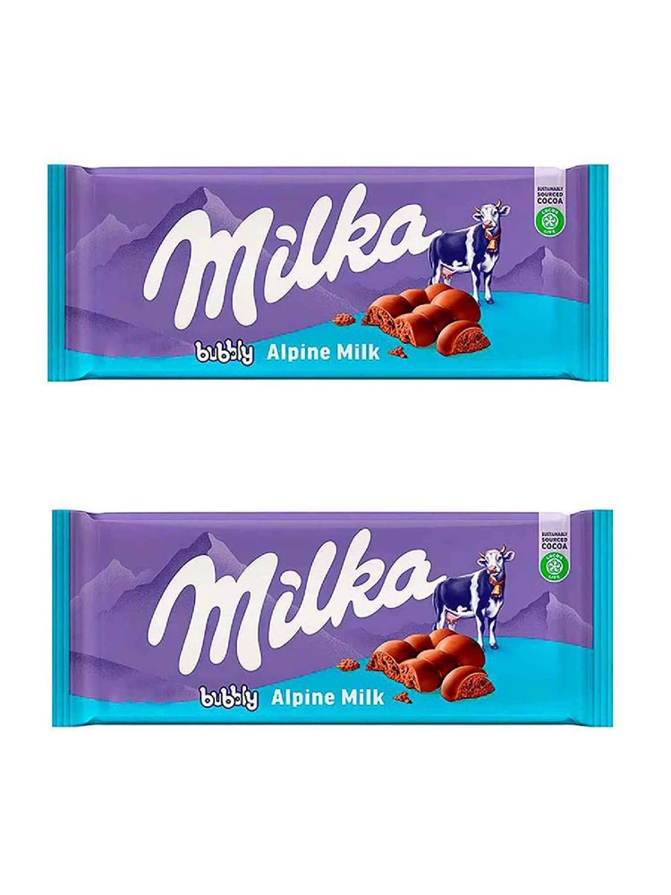 Шок. плитка Milka Вubblу Milk (Милка Бабл Альпин Милк) 90г (14) — фото 1