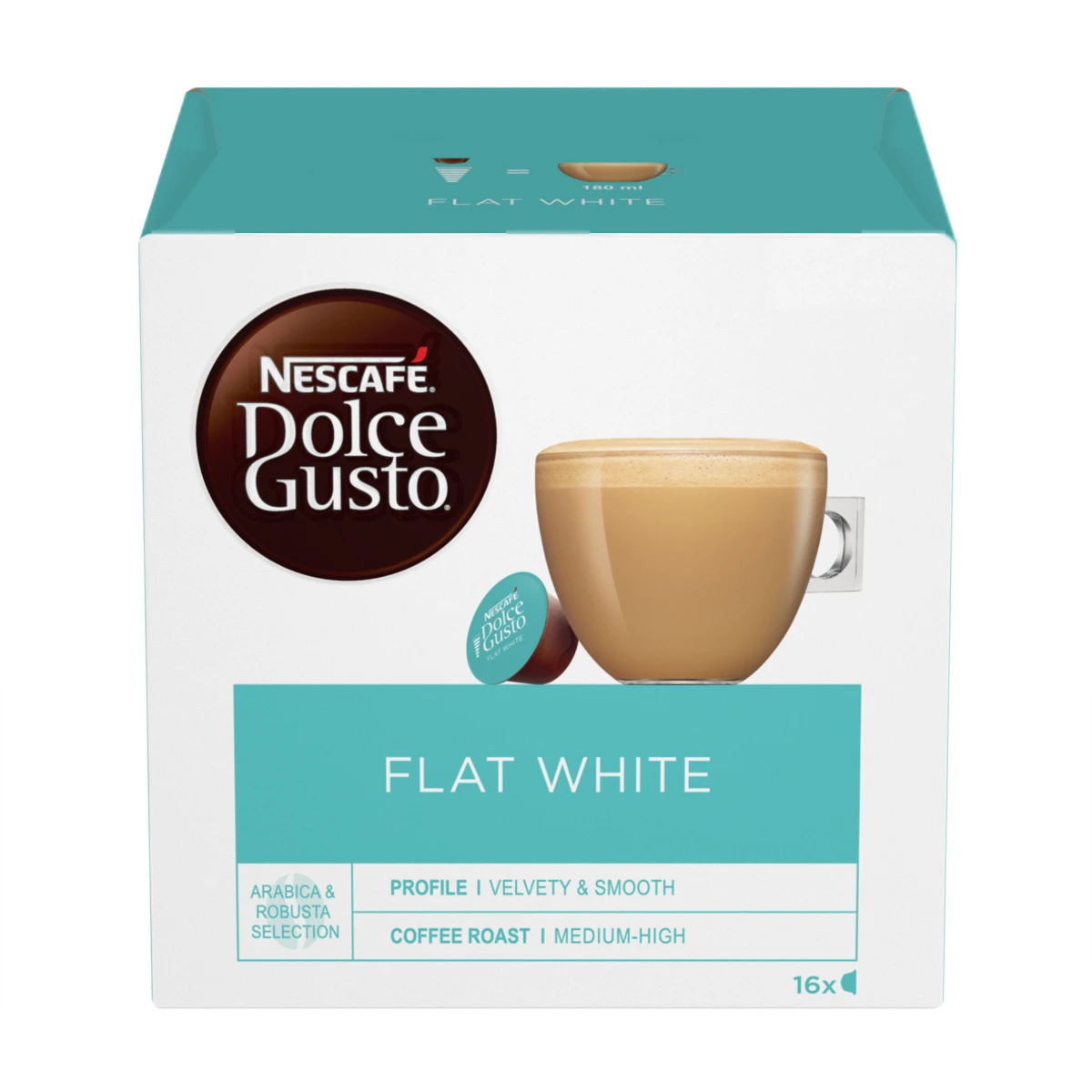 Nescafe Dolce Gusto Flat White (Капсулы Нескафе Дольче Густо Флэт Вайт) 187,2г (3) — фото 1