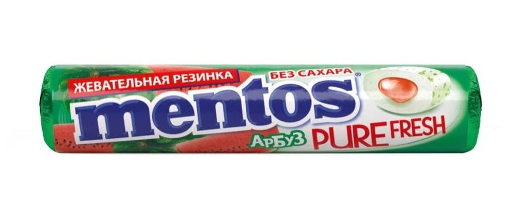Mentos Gum Watermelon (Ментос Жев. Резинка Арбуз) 30г (10)*12