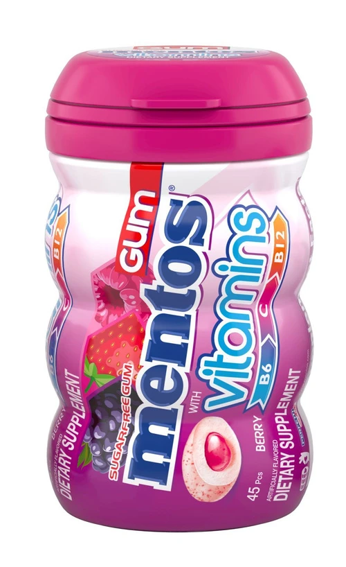 Mentos Vitamin Berry (Ментос Жев. резинка Ягоды) 50г (6)*4