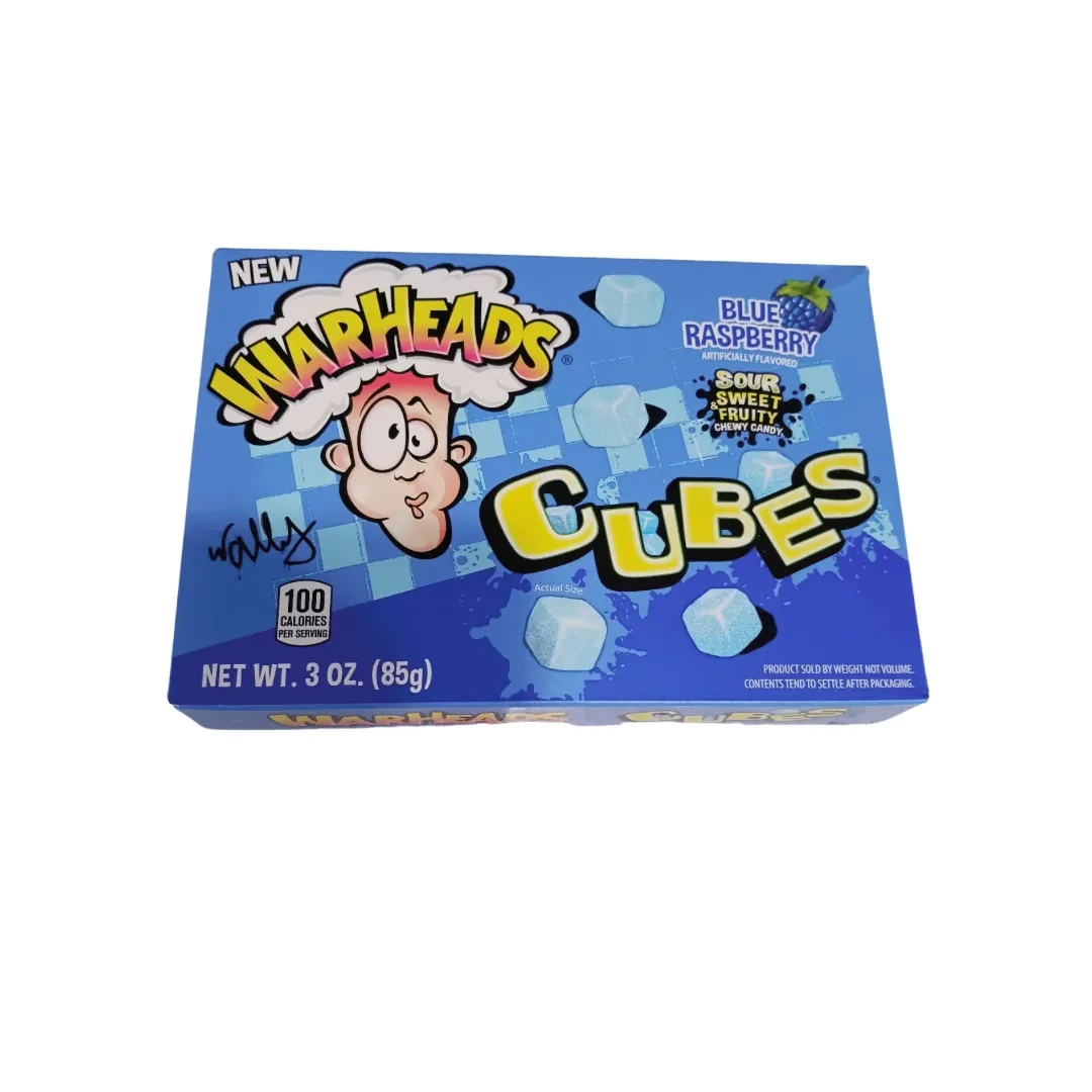 Warheads Blue Raspberry Cubes (Вархедс кислые кубики) 85г