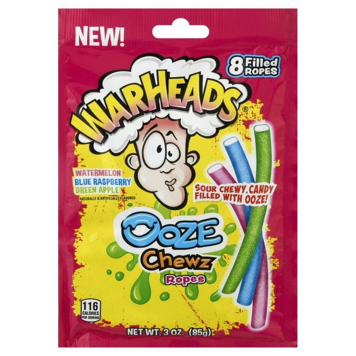 Warheads Ooze Chews (Вархедс кислые пластинки) 99гр (12) 2957