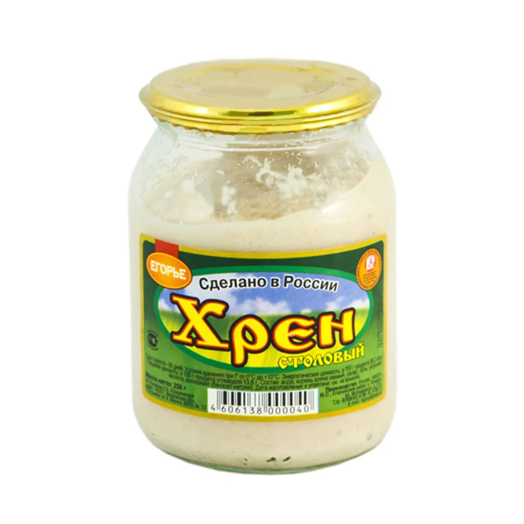 Хрен со свеклой "Егорьевский" ст/б. 250 гр. 1/12 шт.