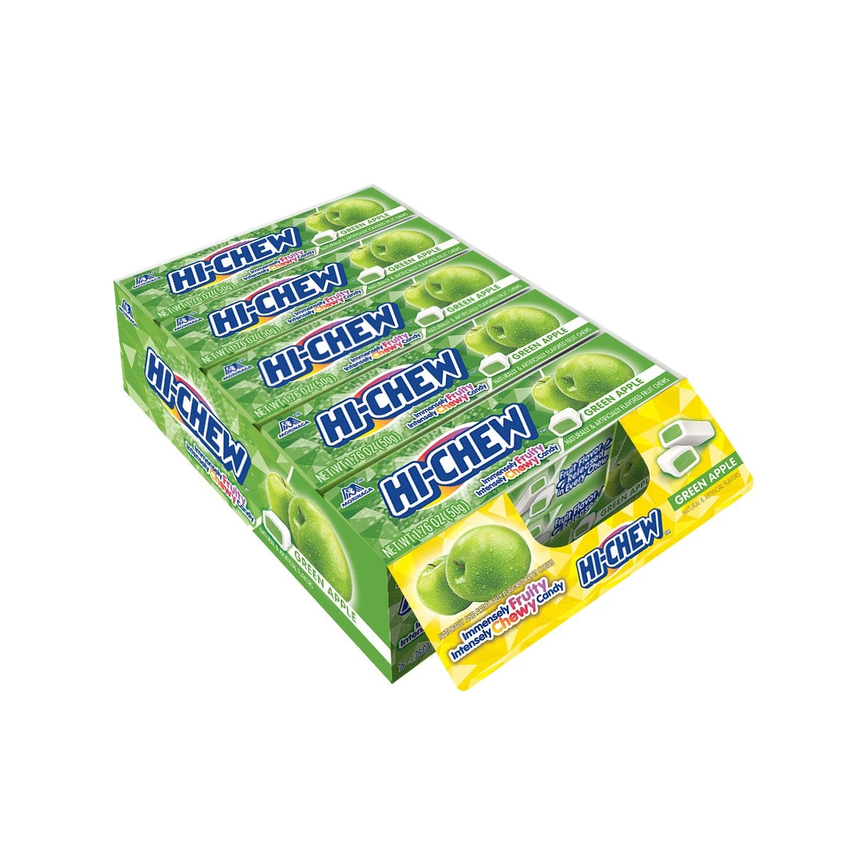 Hi Chew Candy Green Apple (Жев.конфеты Зеленое Яблоко) 50г (15)*12 — фото 1