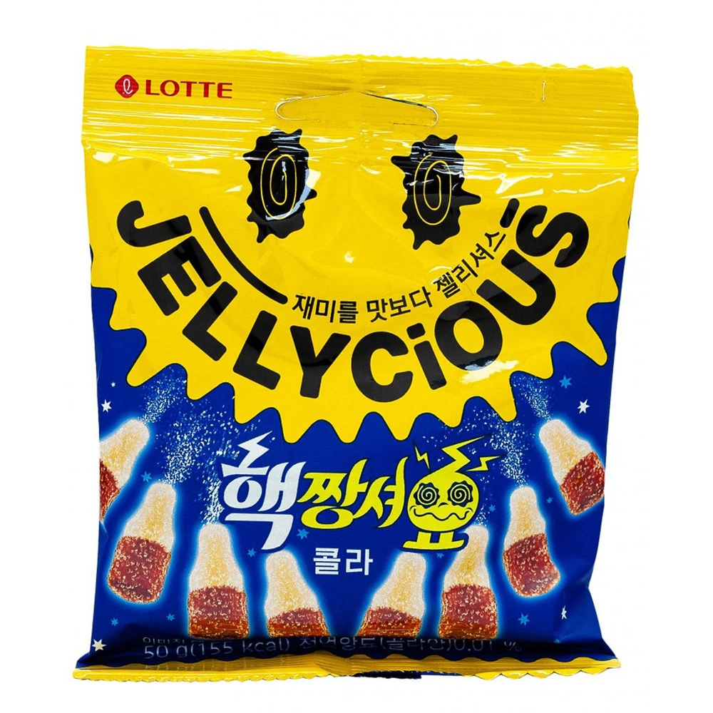 Lotte Jellycious Sour Coke (Лотте Мармелад Кислая кола) 50г (12)*4 — фото 1