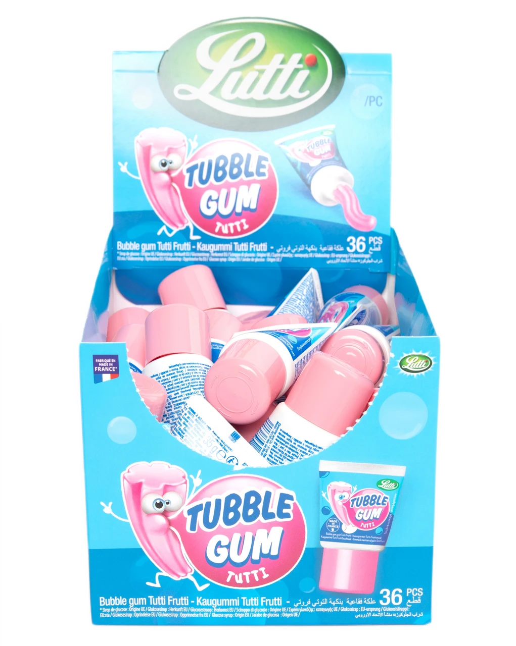 Lutti Tubble Gum Tutti (Жев. резинка Лутти Таббл Гам Тутти) 35г (36)*6 — фото 1