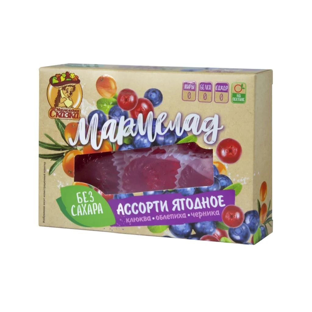 Мармелад на фруктозе Ассорти ягодное Marmbox (Сказка), 12 шт по 200 г — фото 1