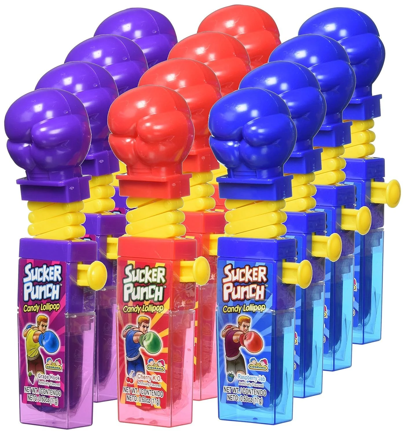 Kidsmania Sucker Punch (Боксерские Перчатки Леденец с фруктовым вкусом) 17гр (12)*12 6201 — фото 1