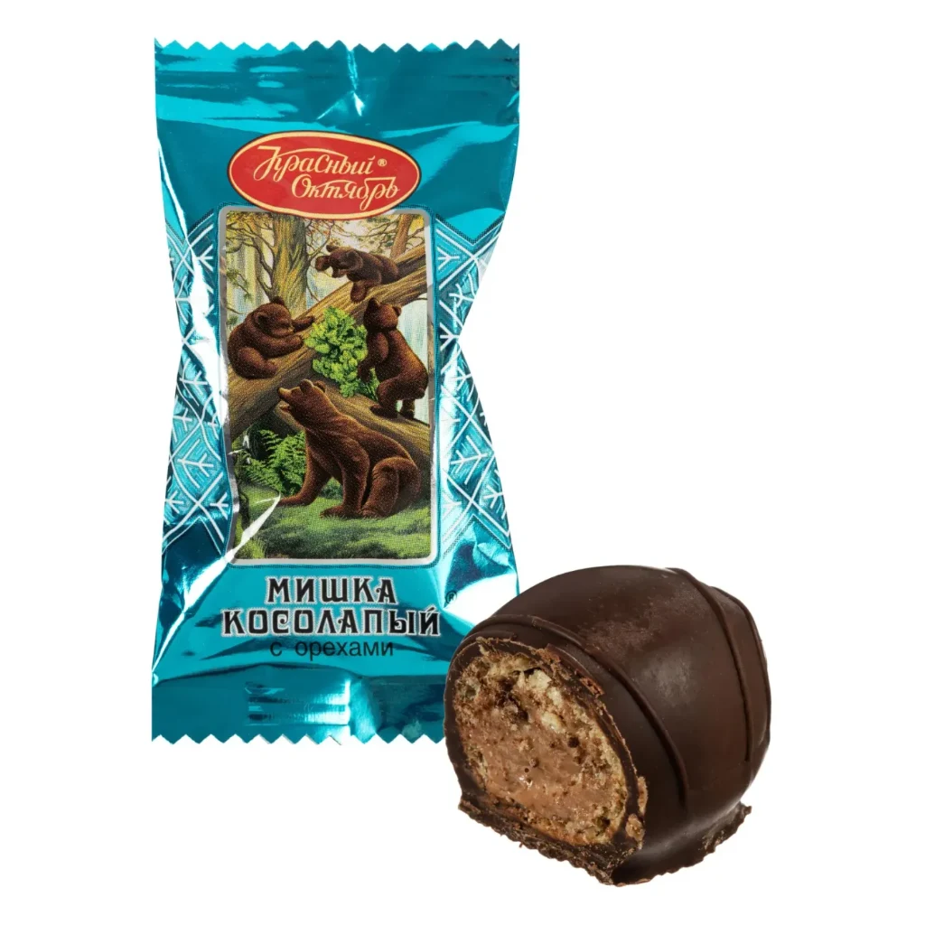 Мишка Косолапый Ореховая начинка конфеты 2-кг КО — фото 1