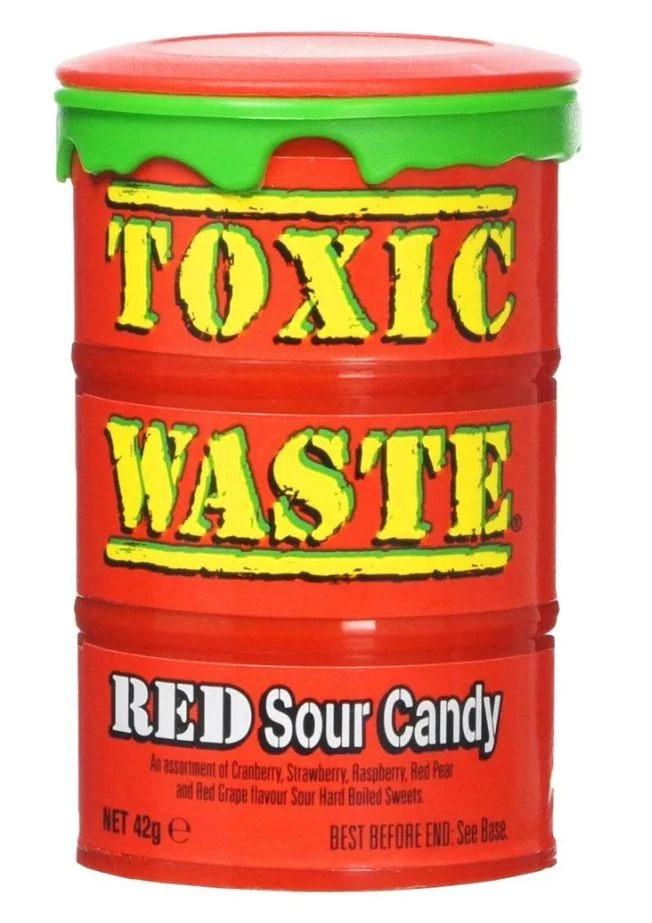 Toxic Waste Red Drum (Леденцы Токсик красная бочка) 42г (12)*12 — фото 1