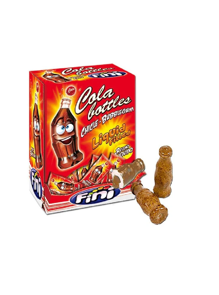 Жев.резинка Фини 200шт Кола бутылочка с жидкой начинкой (Fini Cola Bottle) 6г (200)*6 — фото 1