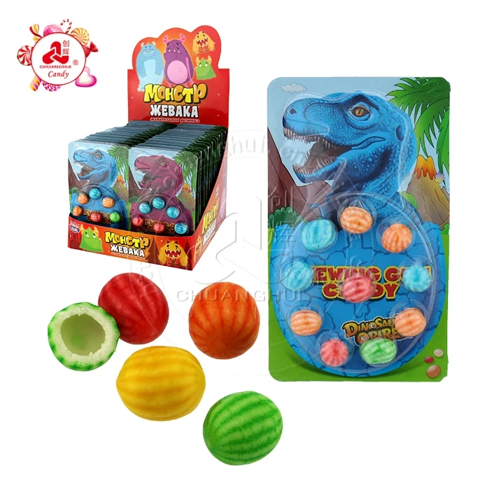 Жев.резинка Фини 200шт Яйцо Динозавра с клубничной начинкой (Fini Dino Egg) 5,5г (200)*6 — фото 1