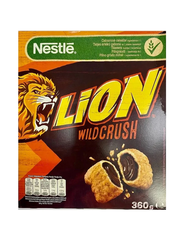Nestle Lion Wild Crush (Готовый завтрак Лион Шоколад и карамель) 360г (8) — фото 1