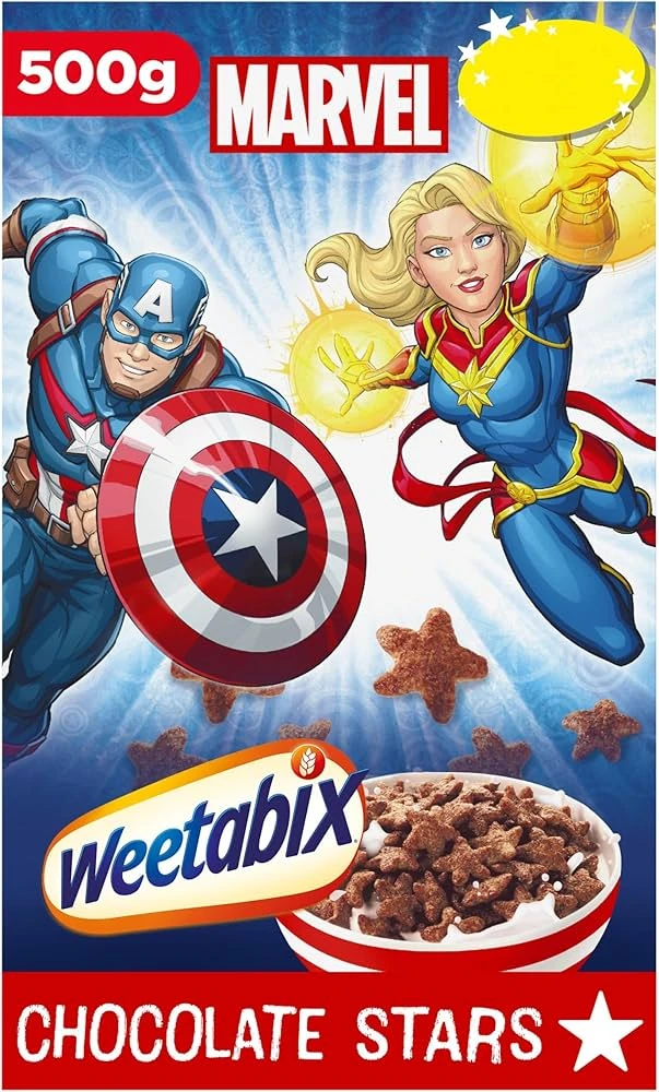 Weetabix Marvel Chocolate (Готовый завтрак Витабикс Марвел Звездочки) 500г — фото 1