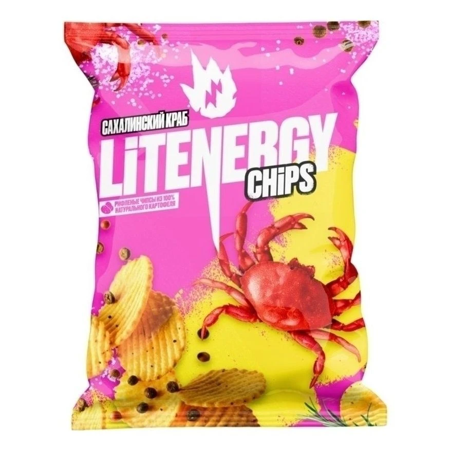 Чипсы LiT ENERGY Краб 120г (10)