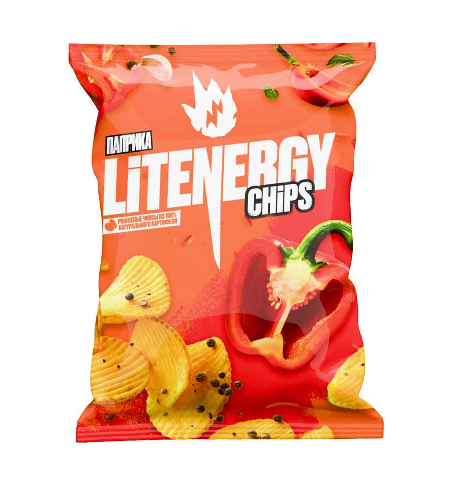 Чипсы LiT ENERGY Паприка 120г (10)