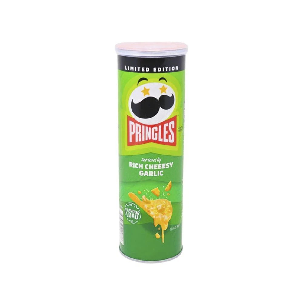 Pringles Rich Cheesy Garlic (Насыщенный Сырно-Чесночный вкус) 102гр (12) Корея — фото 1