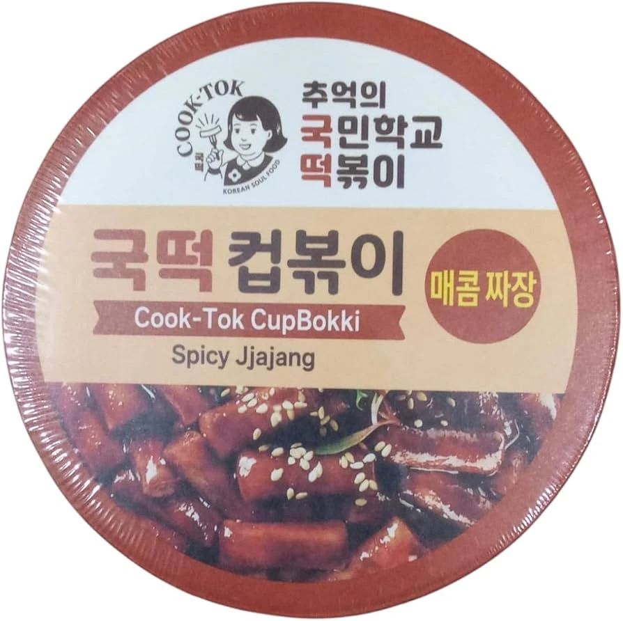 Cook-Tok Cup Tteokbokki Spicy Jjajang (Токпокки Острый Чачжан) 135г — фото 1