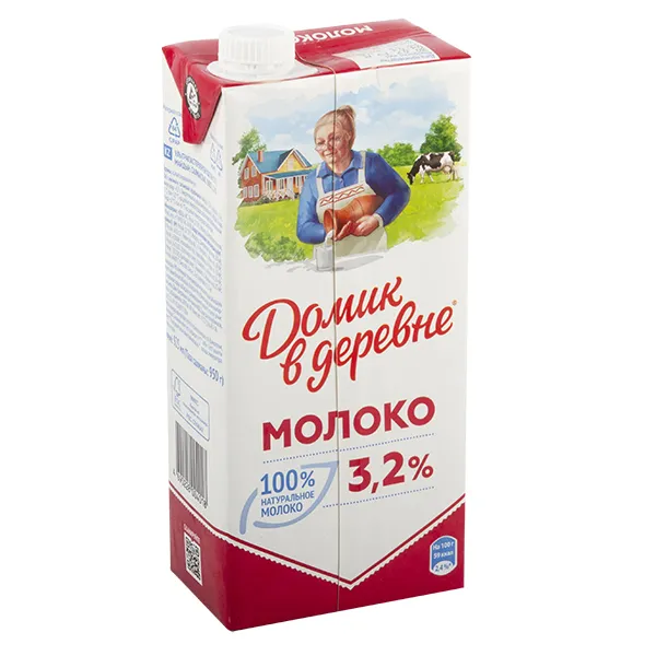 Молоко "Домик в Деревне" 3,2% 1л