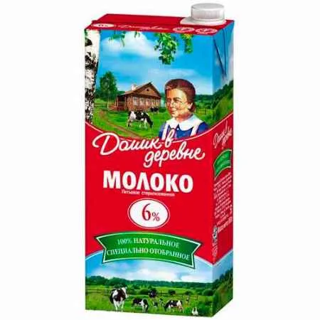 Молоко "Домик в Деревне" 6% 1л