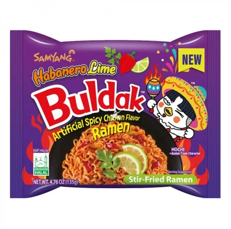 Лапша Samyang 110г Habanero Lime острая со вкусом курицы, перцем хабанеро и лаймом