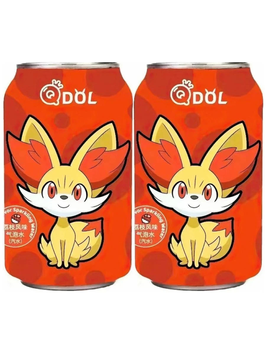QDOL Lychee (Газированный напиток POKEMON со вкусом Личи) 330мл (24) Китай