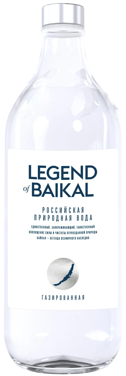 Вода питьевая природная "Legend of Baikal" газированная 750мл стекло — фото 1