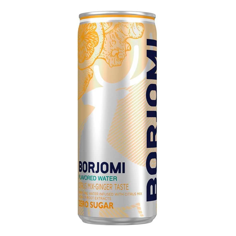 BORJOMI со вкусом Цитрус-Имбирь газ. 330мл (12) ж.б. — фото 1