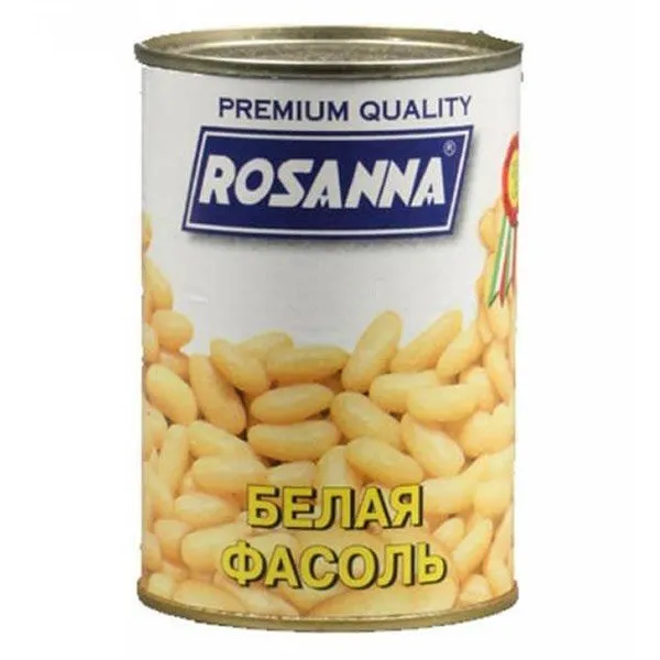 Фасоль Консервированная Белая "Розанна" Ж/б — фото 1
