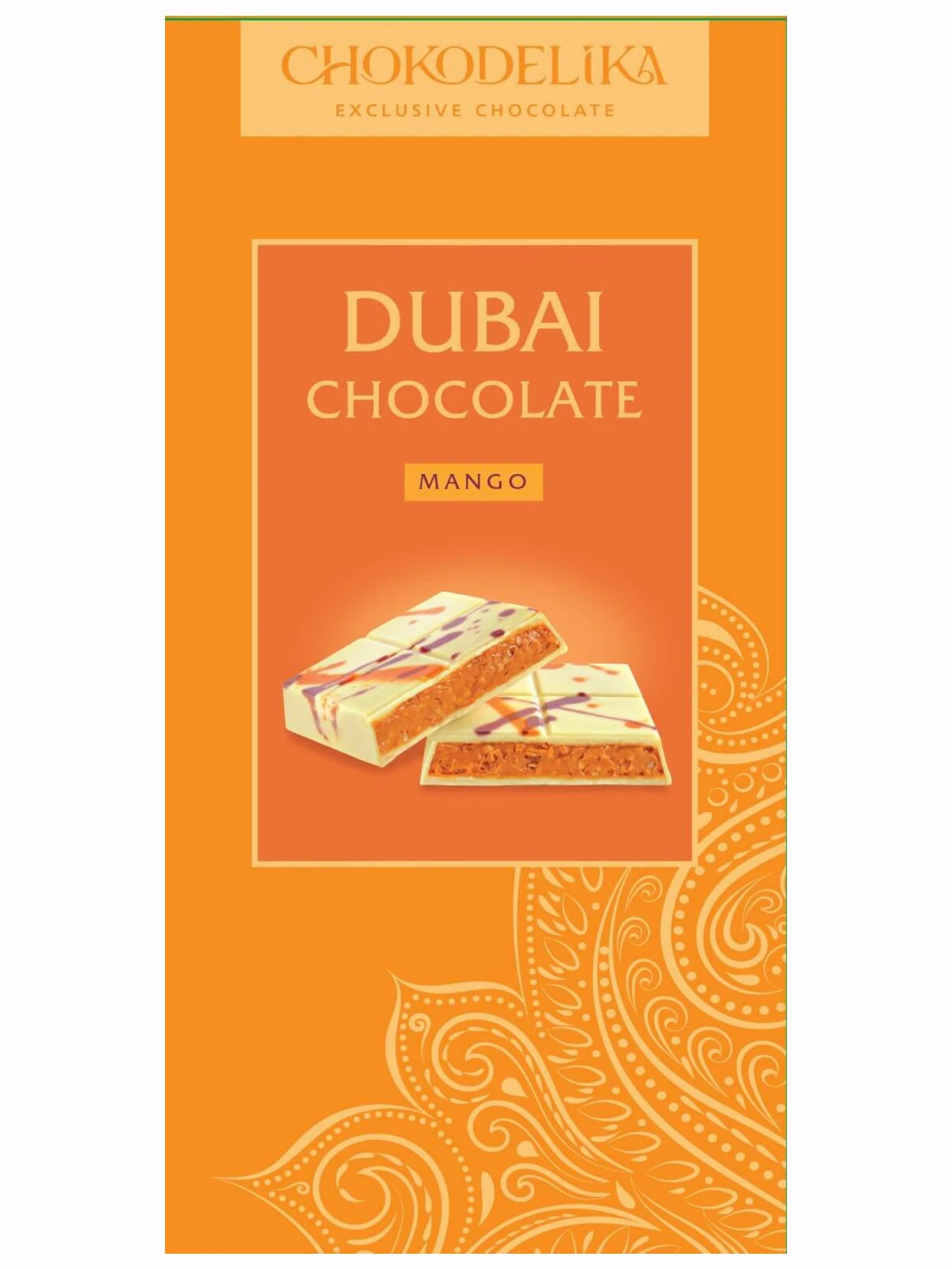 Шоколад белый с начинкой "Dubai Mango" с начинкой манго 180 гр (16) — фото 1
