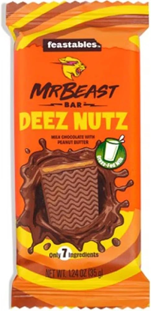 Mr. Beast Deez Nuts with Peanut Butter ( Арахисовое масло) 60гр (10)*18